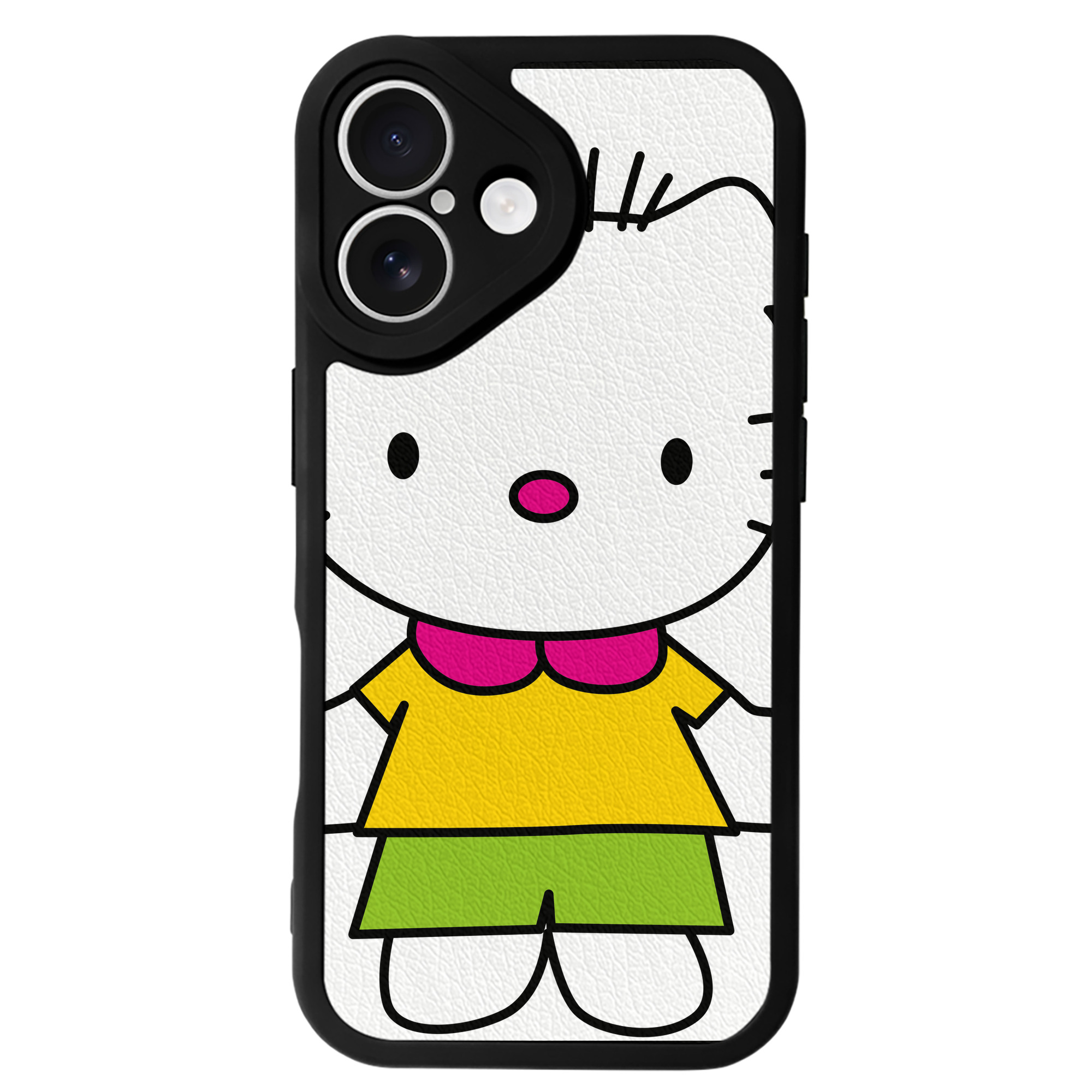 （画像用） Hello Kitty ハローキティ 【iPhone 16シリーズ対応】シリコンスマホケース（レザー調） 材質：シリコン